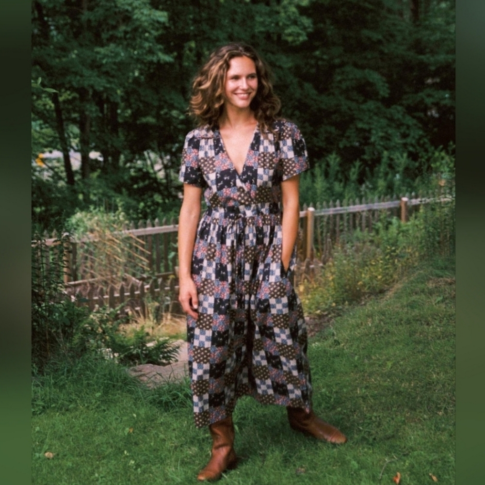 Christy Dawn the dawn dress in harvest patchwork, medium - Picture 2 of 8